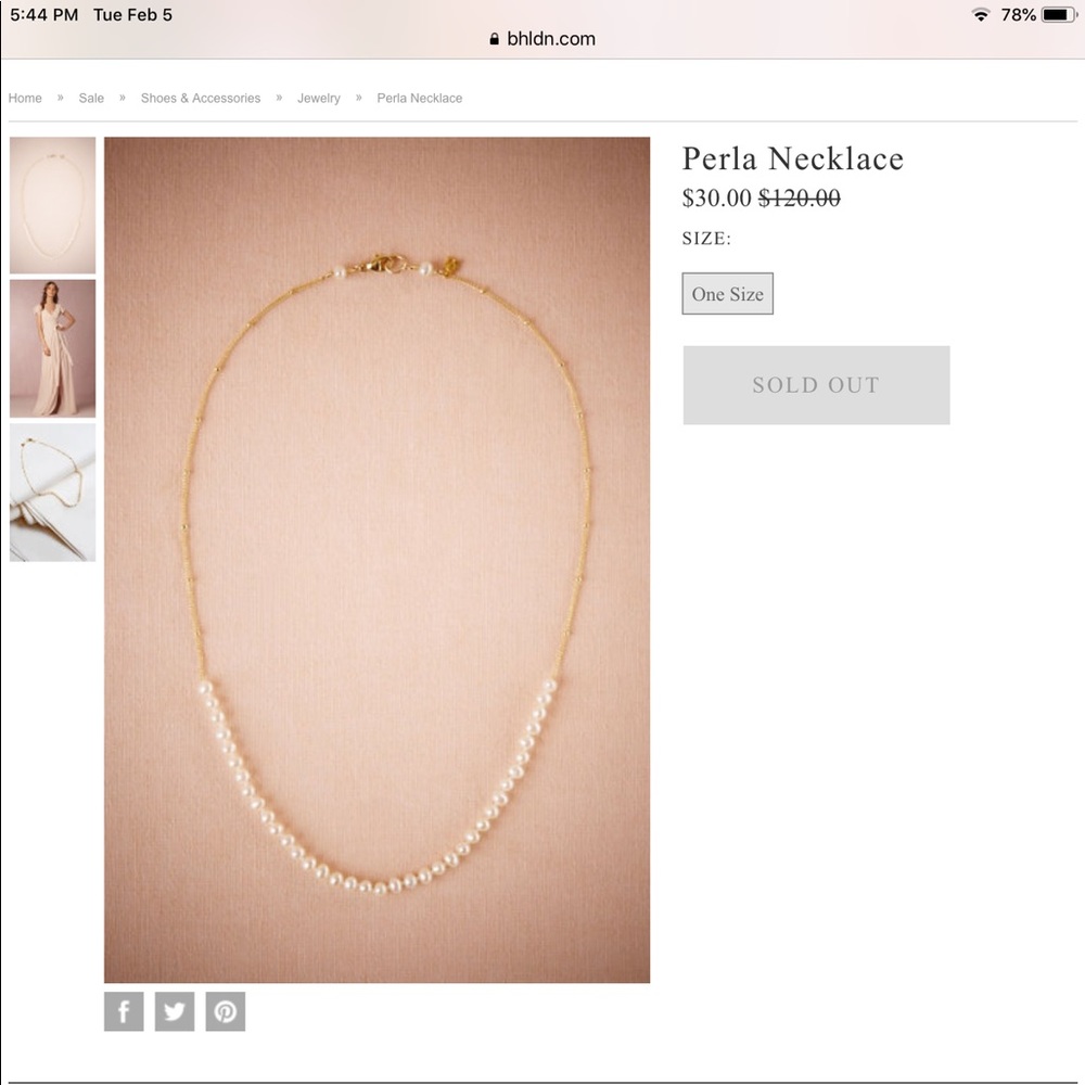 bhldn pearl necklace